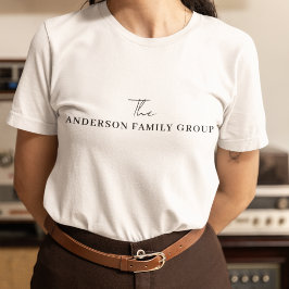 Camiseta Nombre comercial de la empresa en letra negra