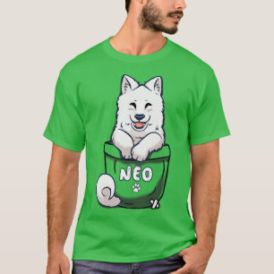 Camiseta Nombre CUSTOM agregado a Pocket Samoyed 1