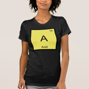 Camiseta Nombre de Andi Elemento Químico Tabla Periódica