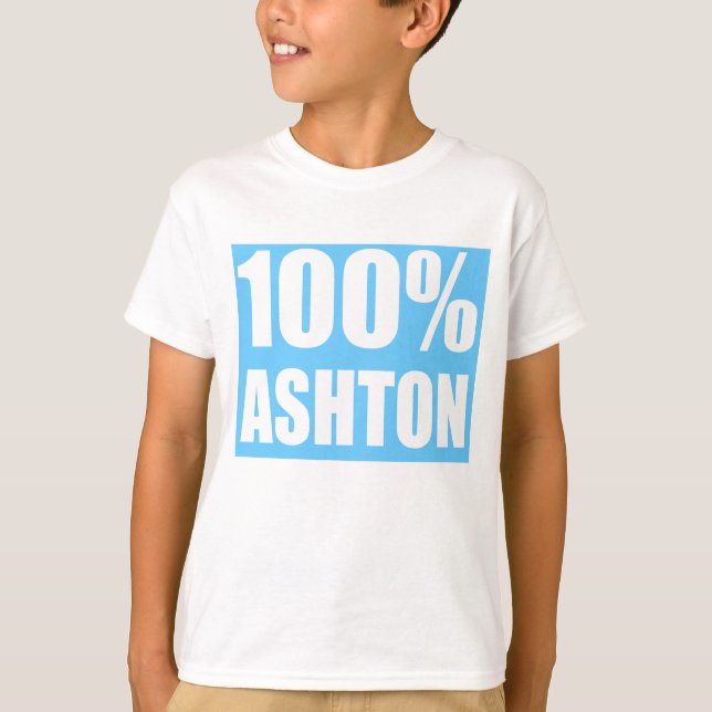 Camiseta Nombre de Ashton 100 por ciento (Anverso)
