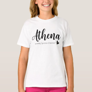 Camiseta Nombre de Atena significa mínimo Chicas de escritu