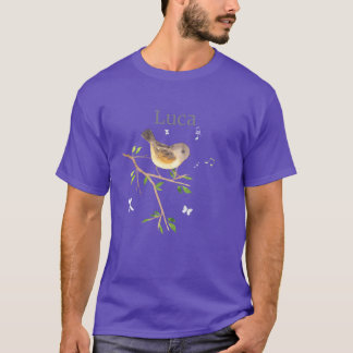 Camiseta Nombre de ave animal del bosque Luca divertido