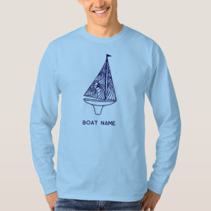 Camiseta Nombre de Barco de Vela Náutico
