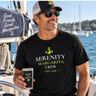 Camiseta Nombre de barco personalizado Margarita Crew Náuti