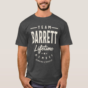Camiseta Nombre de Barrett de miembro de Team Barrett Lifet