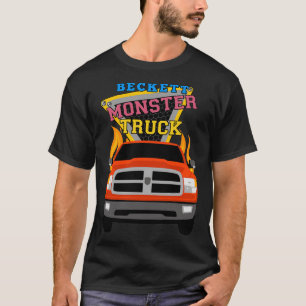 Camiseta Nombre de Beckett con camión monstruo
