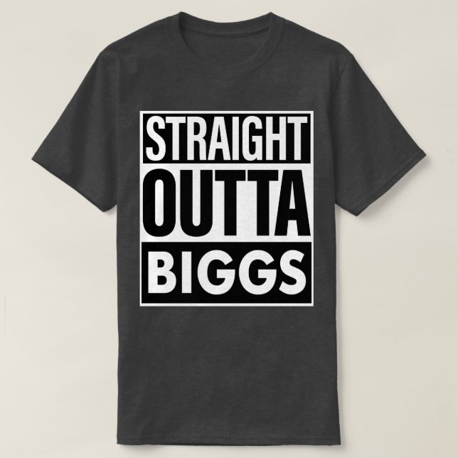 Camiseta Nombre de Biggs Straight Outta Biggs (Diseño del anverso)