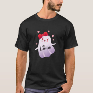 Camiseta Nombre de Boo Linda inicia fantasmas disfraz de Ha