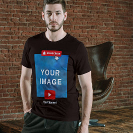 Camiseta Nombre de canal de Youtube personalizado negro