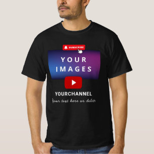 Camiseta Nombre de canal de Youtube personalizado y añadir 
