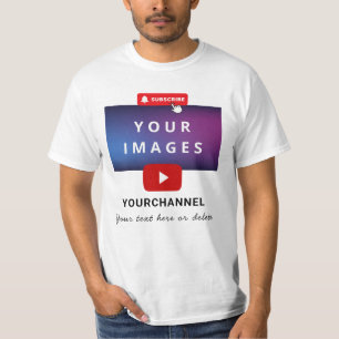 Camiseta Nombre de canal de Youtube personalizado y añadir 
