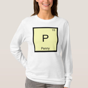 Camiseta Nombre de centavo Elemento de química Tabla periód