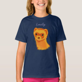 Camiseta Nombre de chica de arte de ferret cute