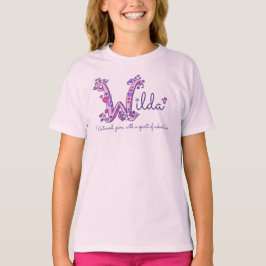 Camiseta Nombre de chicas Wilda que significa corazones púr