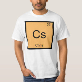 Camiseta Nombre de Chris Elemento Químico Tabla Periódica