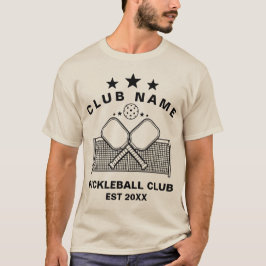 Camiseta Nombre de Club Personalizado de Pickleball