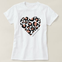 Nombre de corazón de leopardo elegante