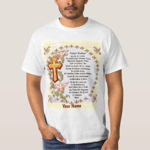 Camiseta Nombre de costumbre de la Oración de los Lores Lat