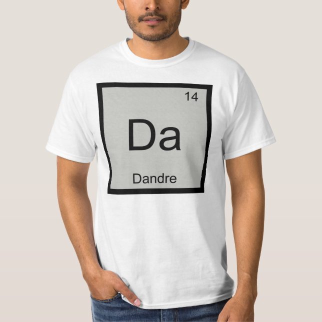 Camiseta Nombre de Dandre Elemento Químico Tabla Periódica (Anverso)
