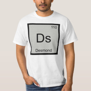Camiseta Nombre de Desmond Química Elemento Tabla Periódica