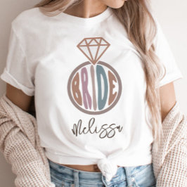 Camiseta Nombre de ducha de novia personalizado
