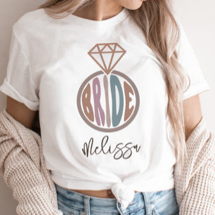 Camiseta Nombre de ducha de novia personalizado