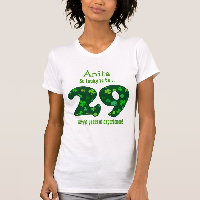 Camiseta Nombre de encargo 4 del 70.o del cumpleaños número (Anverso)