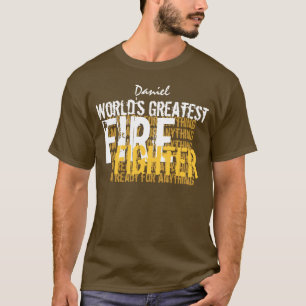 Camiseta Nombre de encargo A002 del BOMBERO más grande de