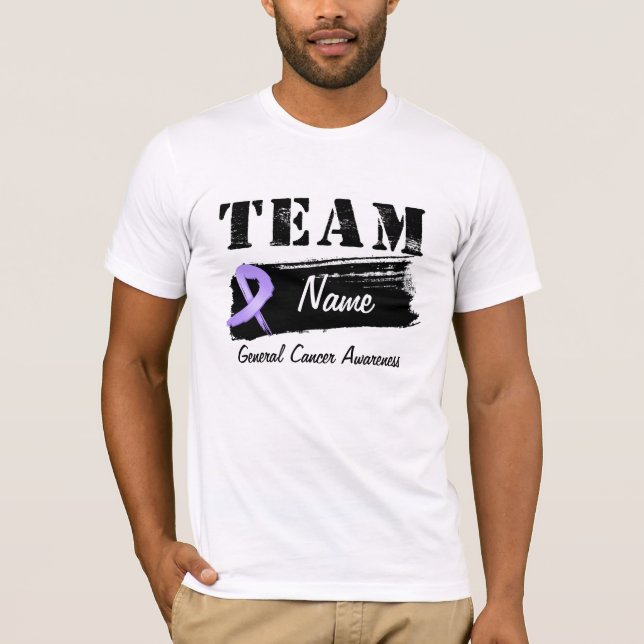 Camiseta Nombre de encargo del equipo - cáncer (Anverso)