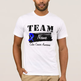 Camiseta Nombre de encargo del equipo - cáncer de colon