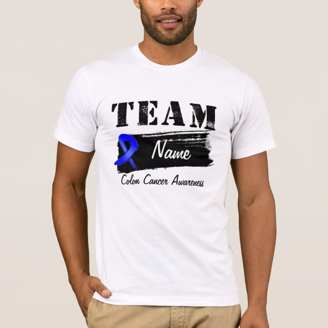 Camiseta Nombre de encargo del equipo - cáncer de colon (Anverso)