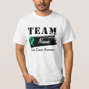 Camiseta Nombre de encargo del equipo - cáncer de hígado