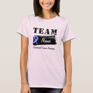 Camiseta Nombre de encargo del equipo - cáncer del esófag