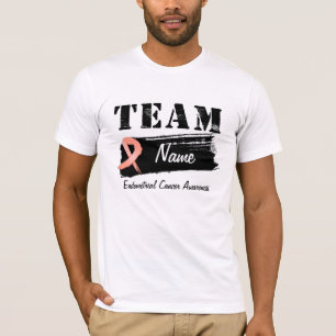 Camiseta Nombre de encargo del equipo - cáncer endometrial