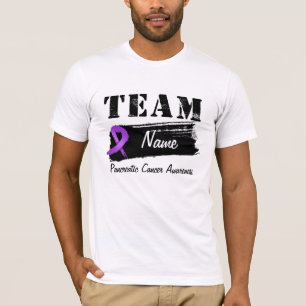 Camiseta Nombre de encargo del equipo - cáncer pancreático