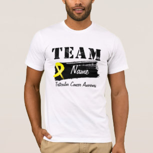 Camiseta Nombre de encargo del equipo - cáncer testicular