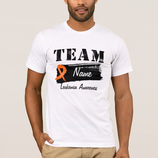 Camiseta Nombre de encargo del equipo - leucemia (Anverso)