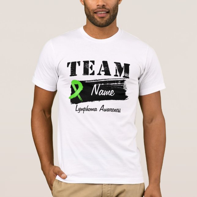Camiseta Nombre de encargo del equipo - linfoma (Anverso)