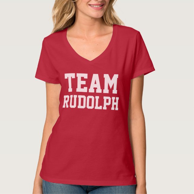 Camiseta Nombre de encargo del navidad el | de Rudolph el | (Anverso)