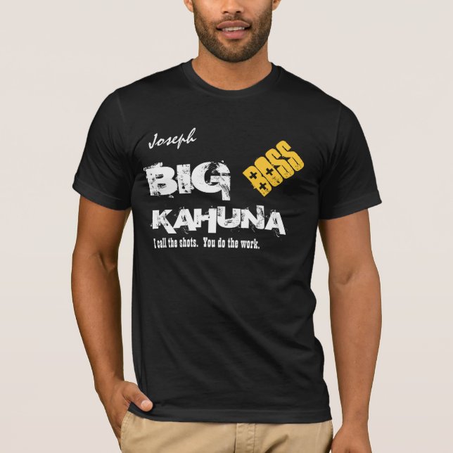 Camiseta Nombre de encargo GRANDE divertido V08 de Boss (Anverso)