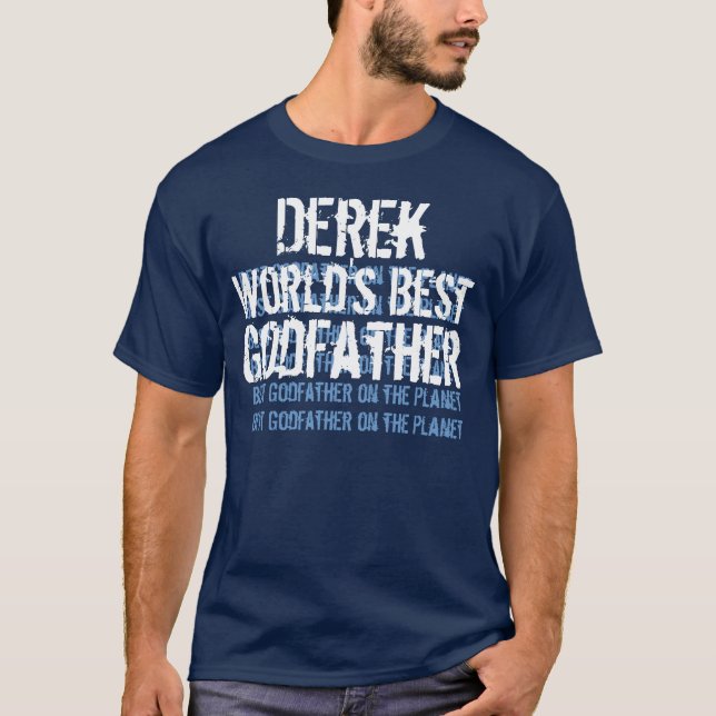 Camiseta Nombre de encargo V020 del mejor padrino del mundo (Anverso)