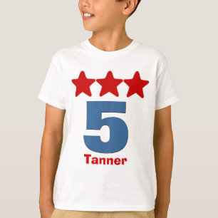 Camiseta Nombre de encargo V03B del número grande de 5 del
