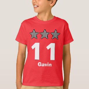 Camiseta Nombre de encargo V04 del número grande de 11 del