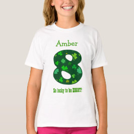 Camiseta Nombre de encargo V10 del número del trébol del