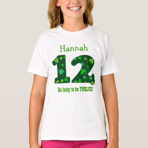 Camiseta Nombre de encargo V10D del número del trébol del