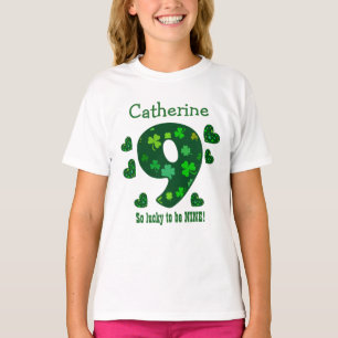 Camiseta Nombre de encargo V22A del número del trébol del