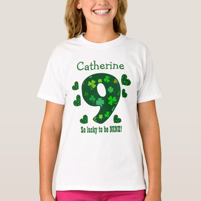 Camiseta Nombre de encargo V22A del número del trébol del (Anverso)