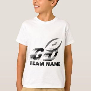Camiseta Nombre de equipo y "Vamos" personalizables de fútb