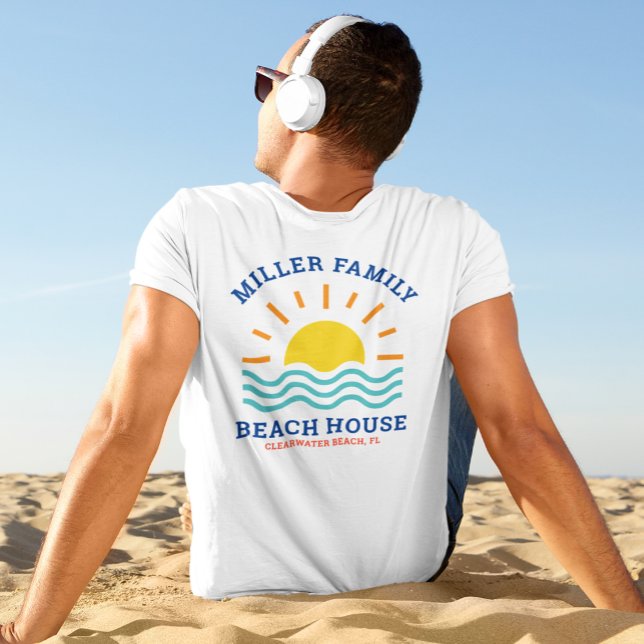 Camiseta Nombre de familia coincidente Casa de playa de ver (Subido por el creador)