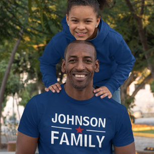 Camiseta Nombre de familia Estilo de banner político Oscuro